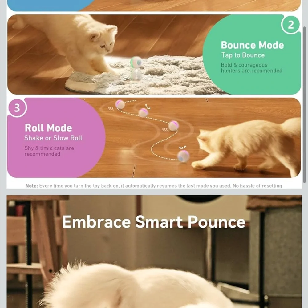 Cheerble Wicked Ball Air Interactive Smart Cat/Dog Toy Auto Motion Activated